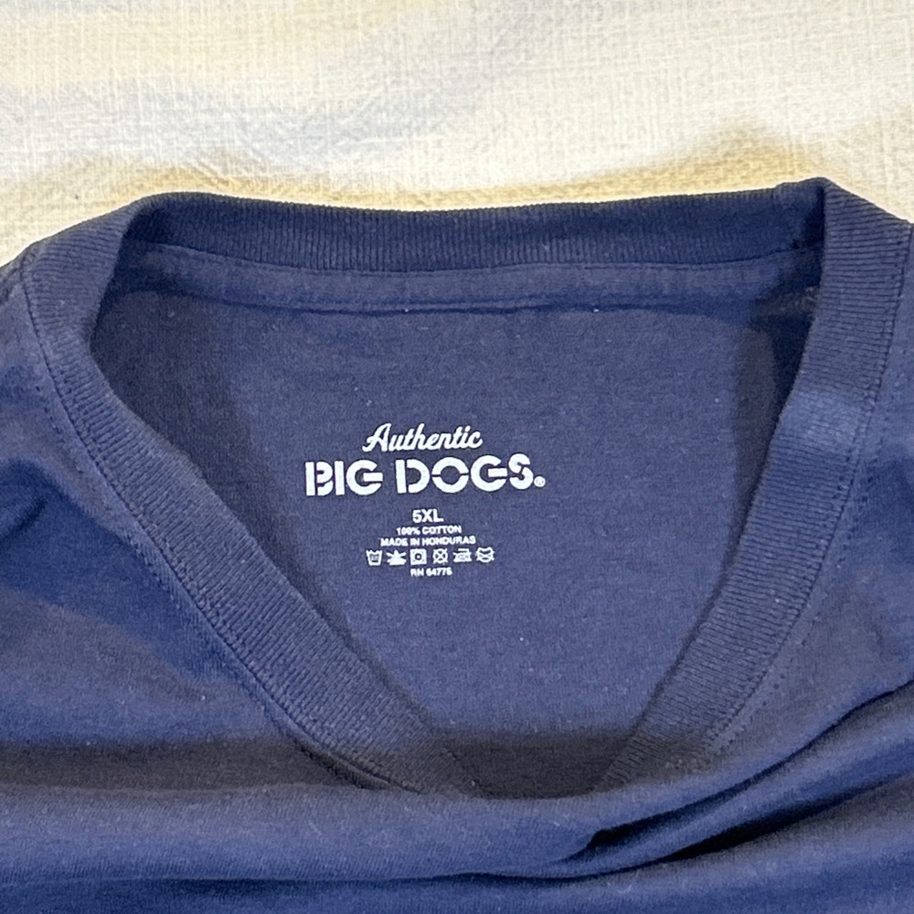 Big Dogs Men's 5XL Blue Authentic Shirt 'Attitude is Everything' 100% Cotton - Picture 3 of 8